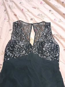 Elegant Black Silver Dress