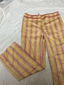Striped Flare Leg Trousers