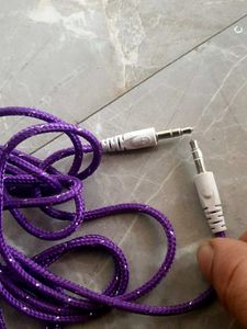 Vibrant Purple Braided Audio Cable