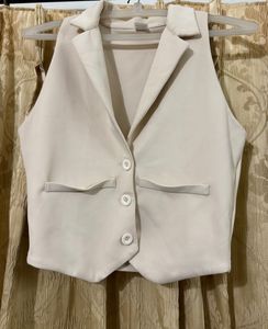 Beige Vest Top