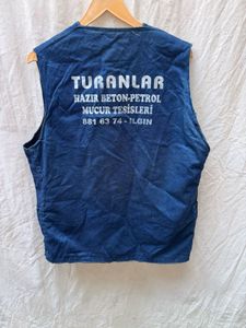 Blue Denim Work Vest