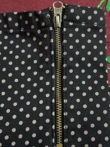 Polka Dot Pants with zipper at end