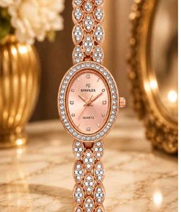 SHIVILEX Rose Gold Crystal Watch
