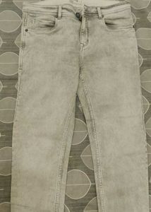 Men's Grey Washed Jeans