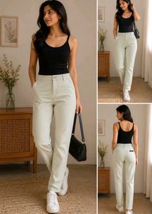 Pista Green Straight Fit Chino Trousers
