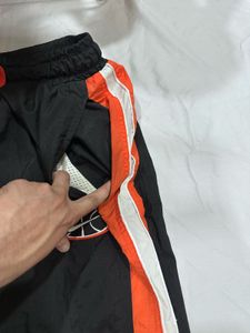 Nike Black &amp; Orange Track Pants | Y2K Streetwear J