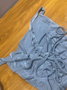 Stylish Blue Halter Neck Top