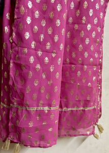 Pink &amp; Gold Print Scarf