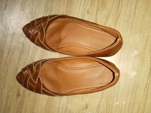 Brown Woven Flats