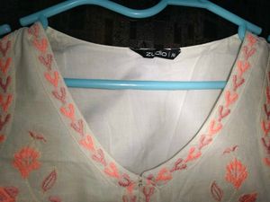Embroidery White Top