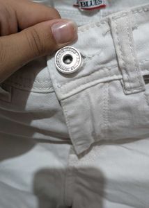 White Light Wash Denim Jeans