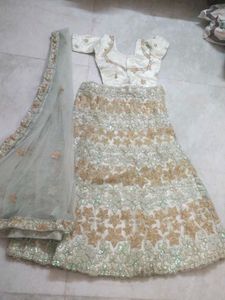 Bridal Lahenga Light Green Colour