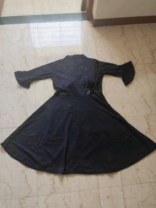 Elegant Black Flared Dress