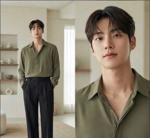 Men's Olive Green Casual Shirt