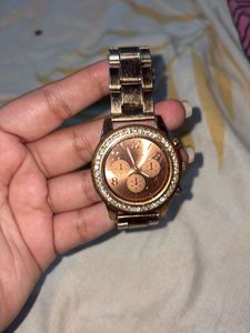 Rose Gold Chronograph Watch