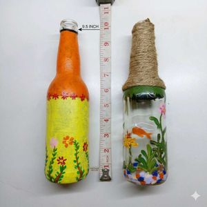 Hand-Painted Bottle Planters diy myself pack of 2