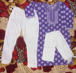 Beautiful Purple Kurta Set with Dupatta(new)