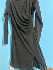 Chic Black Wrap Dress