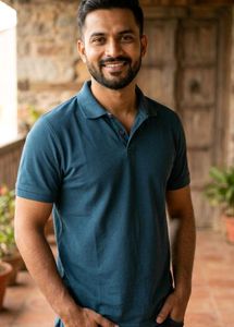 Men's Teal Blue Polo T-Shirt