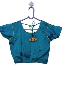 Embellished Teal Ethnic Blouse