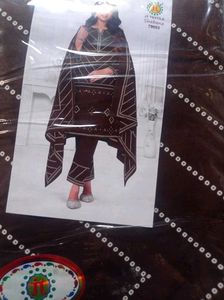 Classic Black Bandhani Print dress material