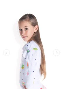 Girls Floral Print Top &amp; Ruffled Skirt Set