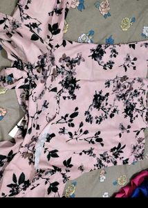 Stylish Women's Cold Shoulder Floral Top bust 32
