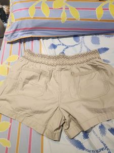 Cute Beige Shorts- 100% Cotton
