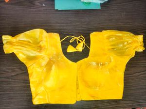 Elegant Yellow Puff Sleeve Blouse