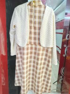 Plaid Dress with Shrug