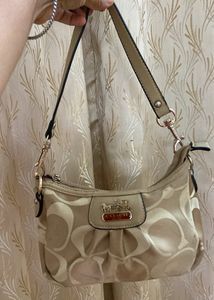 authentic Coach Monogram Hobo Bag