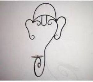 Vintage Wrought Iron Candle Sconce