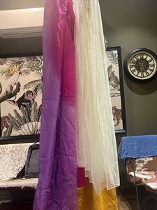 Set of 2 Beautiful Duppattas- Cream n Magenta-Pur