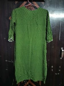 Green Bandhani Print Kurta set