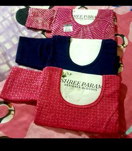 Shree Param Designer Blouses - Set of 3