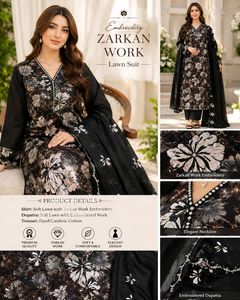 Zarkan Work Embroidered Dress Material