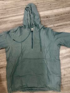 Light Blue Half-Zip Hoodie