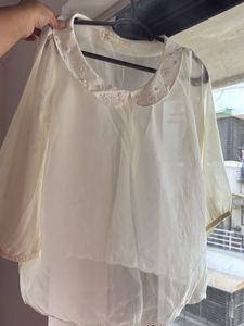 Elegant Sheer White Blouse