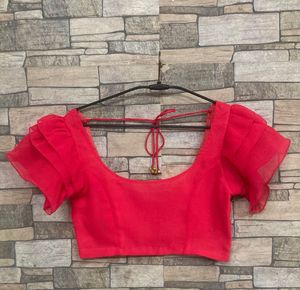 Stunning Red Ruffle Sleeve Blouse