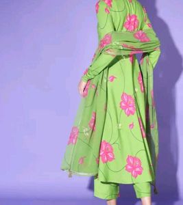 Vibrant Floral Print Kurta Set