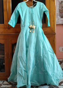Beautiful Cyan coloured Anarkali