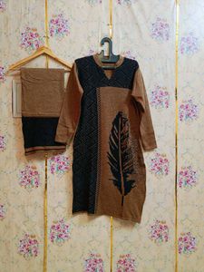🇳🇿💫🎀Elegant Brown &amp; Black Kurta Set