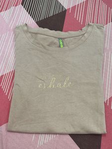 Stylish beige Graphic T-Shirt