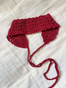 Crochet Red Hairband