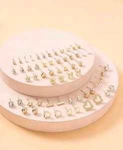 Set of 30 Pairs Stud Earrings
