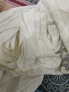Cream Cotton patiala Pants