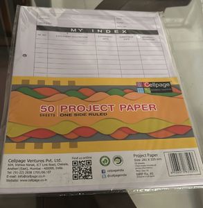 Combo 50 Sheet Project Paper+1 Folder+3 Highliter
