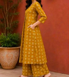 Stylish Mustard Kurta Set