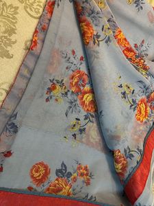 floral printed saree