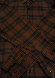 Pure Cotton shirt-Brown And Black